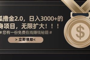 搜狐撸金2.0日入3000+，可无限扩大的翻身项目