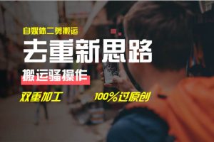 去重新思路，详细教你自媒体视频二剪搬运技术，自己加工双重去重100%过…